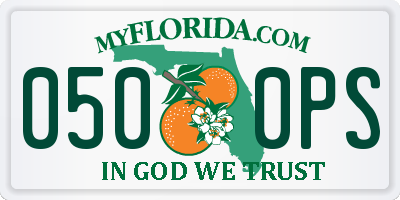 FL license plate 0500PS