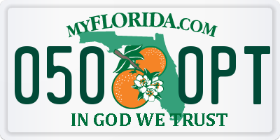 FL license plate 0500PT