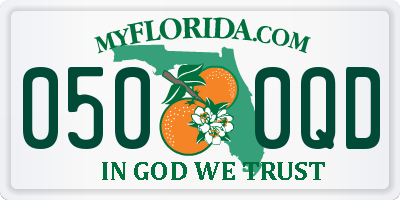 FL license plate 0500QD