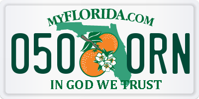 FL license plate 0500RN