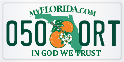FL license plate 0500RT