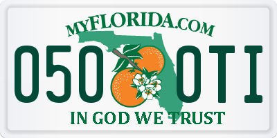 FL license plate 0500TI