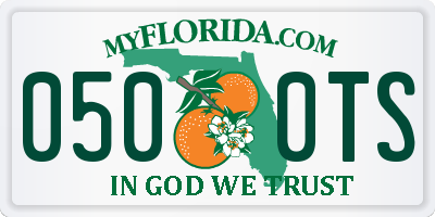 FL license plate 0500TS