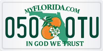 FL license plate 0500TU
