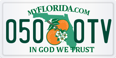 FL license plate 0500TV