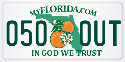 FL license plate 0500UT