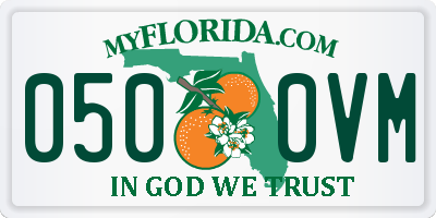 FL license plate 0500VM