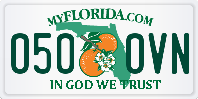 FL license plate 0500VN