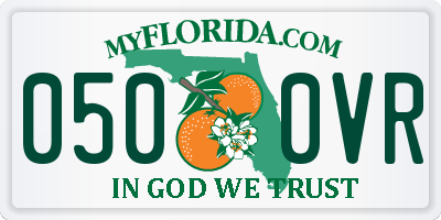 FL license plate 0500VR