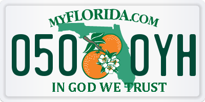 FL license plate 0500YH