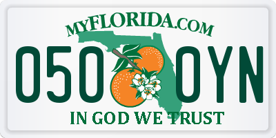 FL license plate 0500YN