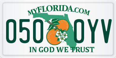 FL license plate 0500YV