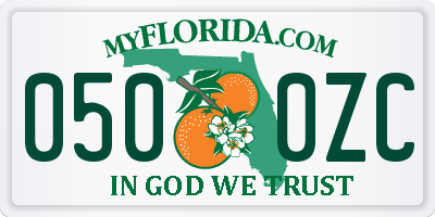 FL license plate 0500ZC