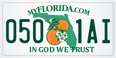 FL license plate 0501AI