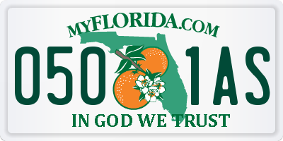 FL license plate 0501AS