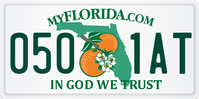 FL license plate 0501AT
