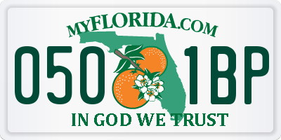 FL license plate 0501BP