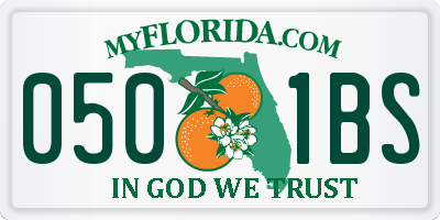 FL license plate 0501BS