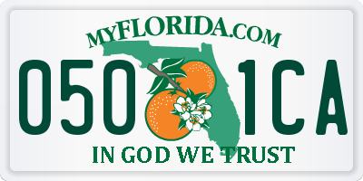 FL license plate 0501CA