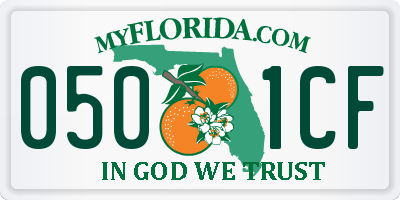 FL license plate 0501CF