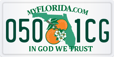 FL license plate 0501CG