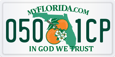 FL license plate 0501CP