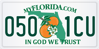 FL license plate 0501CU