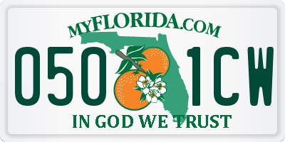 FL license plate 0501CW