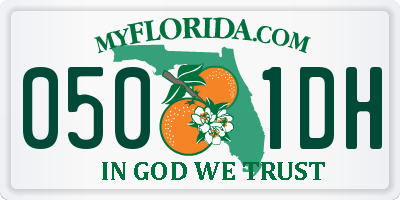FL license plate 0501DH