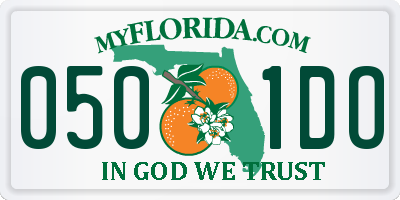 FL license plate 0501DO