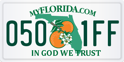 FL license plate 0501FF
