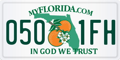 FL license plate 0501FH