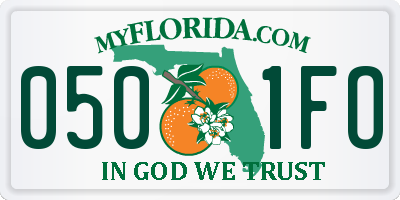 FL license plate 0501FO