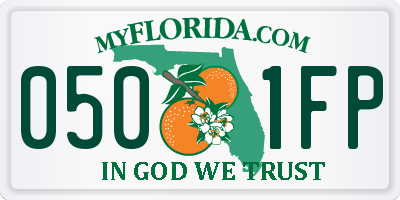 FL license plate 0501FP