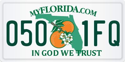 FL license plate 0501FQ