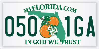 FL license plate 0501GA