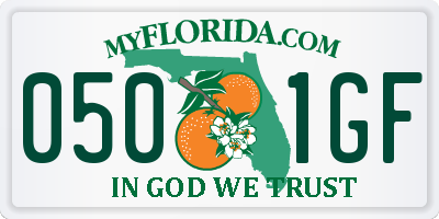 FL license plate 0501GF