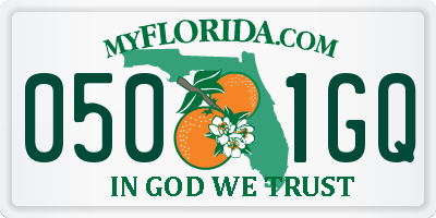 FL license plate 0501GQ