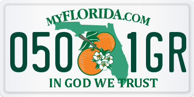 FL license plate 0501GR