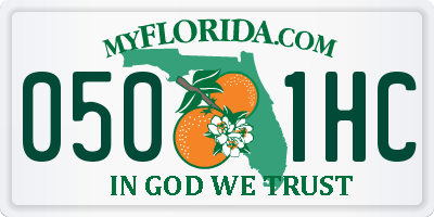 FL license plate 0501HC