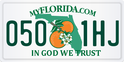 FL license plate 0501HJ