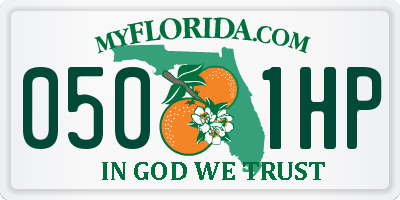 FL license plate 0501HP