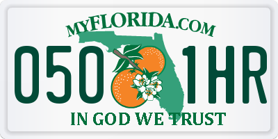 FL license plate 0501HR