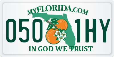 FL license plate 0501HY