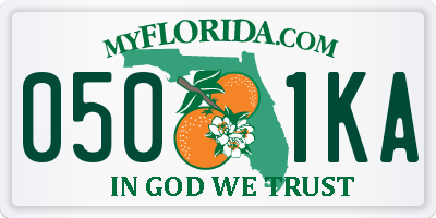 FL license plate 0501KA