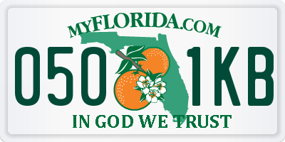 FL license plate 0501KB