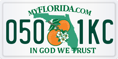 FL license plate 0501KC