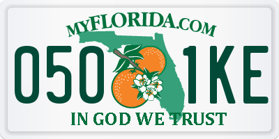 FL license plate 0501KE