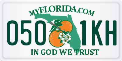 FL license plate 0501KH