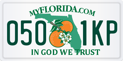 FL license plate 0501KP